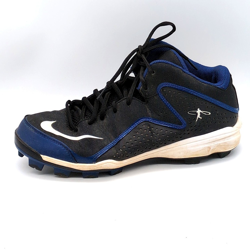 Nike Shoes Mens Swingman Black 10 Leather Baseball Cleats‎ Mid Top 616259-014